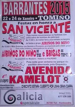 Fechas, información, programa, cartel, imágenes, mapa y ubicación de San Vicente de Barrantes  en  Tomiño
