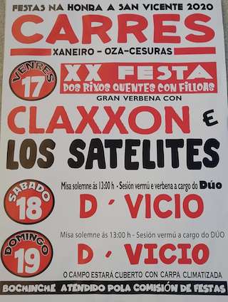 Fechas, información, programa, cartel, imágenes, mapa y ubicación de San Vicente de Carres  en  Oza Cesuras