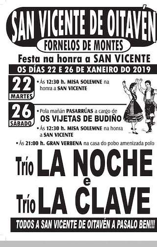 Fechas, información, programa, cartel, imágenes, mapa y ubicación de San Vicente de Oitavén   en  Fornelos de Montes