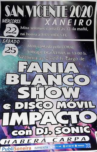 Fechas, información, programa, cartel, imágenes, mapa y ubicación de San Vicente  en  Vimianzo