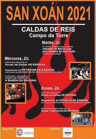Fechas, información, programa, cartel, imágenes, mapa y ubicación de San Xoán (2024)  en  Caldas de Reis