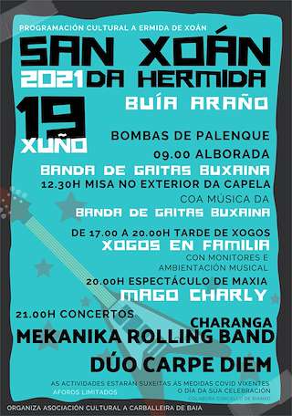 Fechas, información, programa, cartel, imágenes, mapa y ubicación de San Xoán da Hermida de Araño (2024)  en  Rianxo