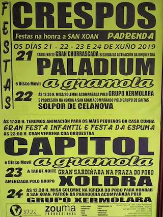 Fechas, información, programa, cartel, imágenes, mapa y ubicación de San Xoán de Crespos (2024)  en  Padrenda