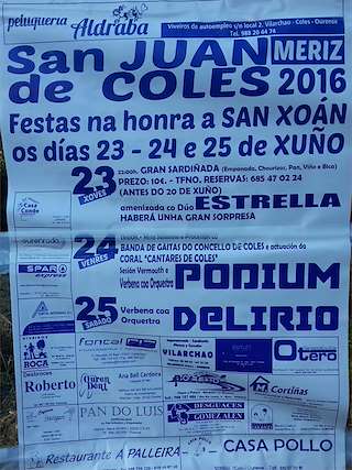 Fechas, información, programa, cartel, imágenes, mapa y ubicación de San Xoán de Meriz (2024)  en  Coles