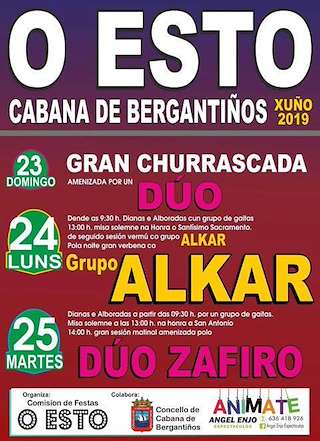 Fechas, información, programa, cartel, imágenes, mapa y ubicación de San Xoán de O Esto (2024)  en  Cabana de Bergantiños