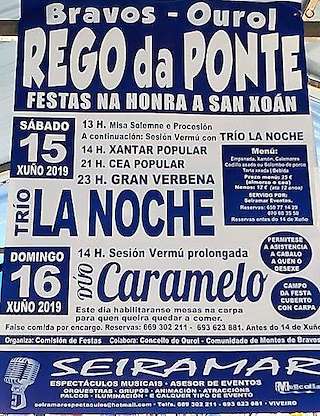 Fechas, información, programa, cartel, imágenes, mapa y ubicación de San Xoán de Rego da Ponte (2024)  en  Ourol
