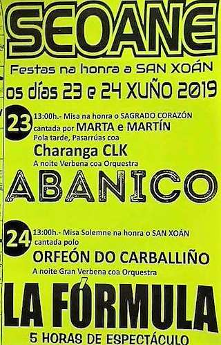 Fechas, información, programa, cartel, imágenes, mapa y ubicación de San Xoán de Seoane (2024)  en  O Carballiño
