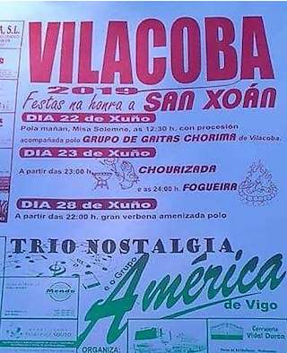 Fechas, información, programa, cartel, imágenes, mapa y ubicación de San Xoán de Vilacoba (2024)  en  Salvaterra do Miño