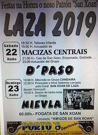 Fechas, información, programa, cartel, imágenes, mapa y ubicación de San Xoán (2024)  en  Laza