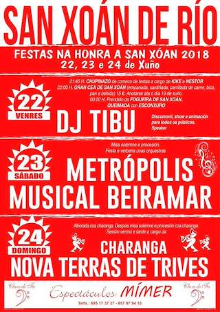 Fechas, información, programa, cartel, imágenes, mapa y ubicación de San Xoán  (2024)  en  San Xoán de Río