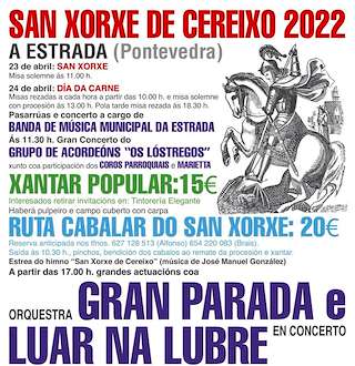 Fechas, información, programa, cartel, imágenes, mapa y ubicación de San Xorxe de Cereixo   en  A Estrada