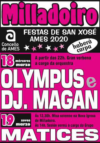 Fechas, información, programa, cartel, imágenes, mapa y ubicación de San Xosé de O Milladoiro  en  Ames