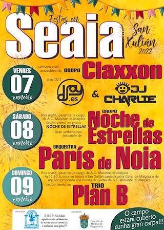 Fechas, información, programa, cartel, imágenes, mapa y ubicación de San Xulián de Seaia  en  Malpica de Bergantiños