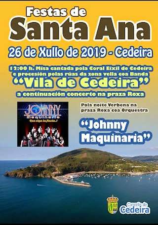 Fechas, información, programa, cartel, imágenes, mapa y ubicación de Santa Ana  en  Cedeira