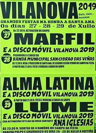 Fechas, información, programa, cartel, imágenes, mapa y ubicación de Santa Ana de Vilanova (2024)  en  San Cibrao das Viñas