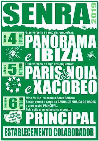Fechas, información, programa, cartel, imágenes, mapa y ubicación de Santa Bárbara de Senra  en  Oroso