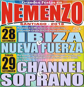 Fechas, información, programa, cartel, imágenes, mapa y ubicación de Santa Cristina y el Santísmo Sacramento de Nemenzo   en  Santiago de Compostela