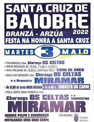 Fechas, información, programa, cartel, imágenes, mapa y ubicación de Santa Cruz de Baiobre  en  Arzúa