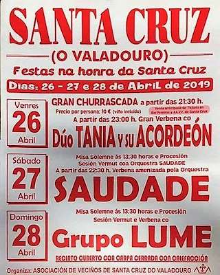 Fechas, información, programa, cartel, imágenes, mapa y ubicación de Santa Cruz   en  O Valadouro