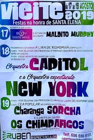 Fechas, información, programa, cartel, imágenes, mapa y ubicación de Santa Elena de Vieite  en  Leiro