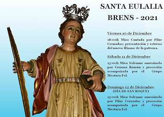 Fechas, información, programa, cartel, imágenes, mapa y ubicación de Santa Eulalia de Brens  en  Cee
