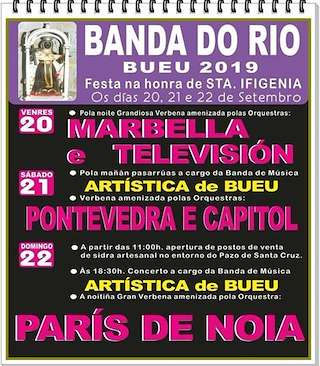 Fechas, información, programa, cartel, imágenes, mapa y ubicación de Santa Ifixenia de Banda do Río  en  Bueu
