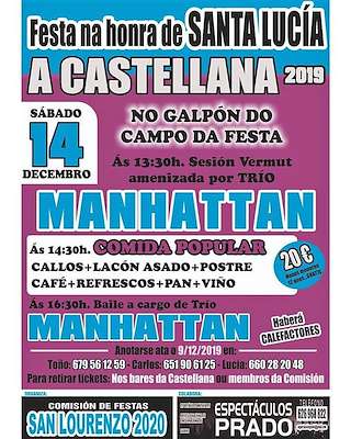 Fechas, información, programa, cartel, imágenes, mapa y ubicación de Santa Lucía de A Castellana  en  Aranga