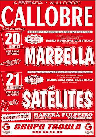 Fechas, información, programa, cartel, imágenes, mapa y ubicación de Santa Margarida e Nosa Señora do Carme de Callobre (2024)  en  A Estrada