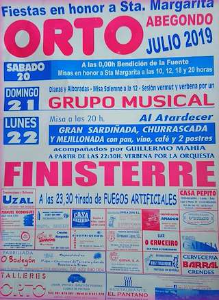 Fechas, información, programa, cartel, imágenes, mapa y ubicación de Santa Margarita de Orto  en  Abegondo