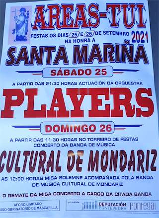 Fechas, información, programa, cartel, imágenes, mapa y ubicación de Santa Mariña de Areas  en  Tui
