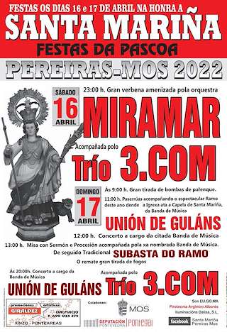 Fechas, información, programa, cartel, imágenes, mapa y ubicación de Santa Mariña de Pereiras  en  Mos