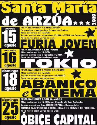 Fechas, información, programa, cartel, imágenes, mapa y ubicación de Santa María  en  Arzúa