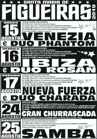 Fechas, información, programa, cartel, imágenes, mapa y ubicación de Santa María de Figueiras  en  Santiago de Compostela