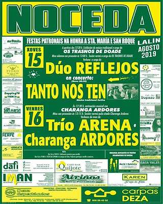 Fechas, información, programa, cartel, imágenes, mapa y ubicación de Santa María e San Roque de Noceda  en  Lalín