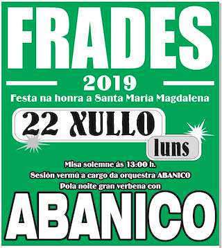 Fechas, información, programa, cartel, imágenes, mapa y ubicación de Santa María Magdalena  en  Frades