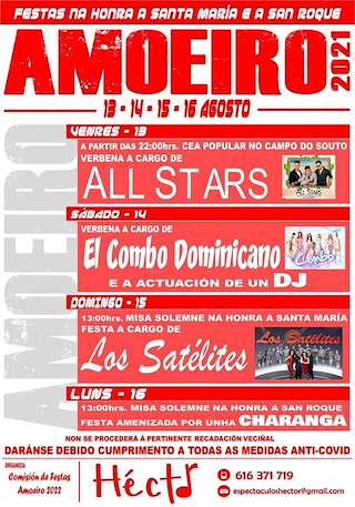 Fechas, información, programa, cartel, imágenes, mapa y ubicación de Santa María y San Roque  en  Amoeiro