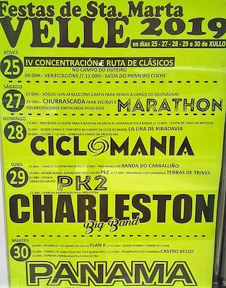 Fechas, información, programa, cartel, imágenes, mapa y ubicación de Santa Marta de Velle  en  Ourense