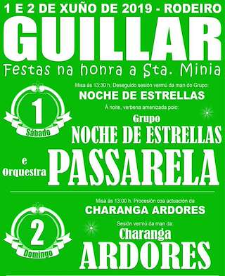 Fechas, información, programa, cartel, imágenes, mapa y ubicación de Santa Minia de Guillar  en  Rodeiro