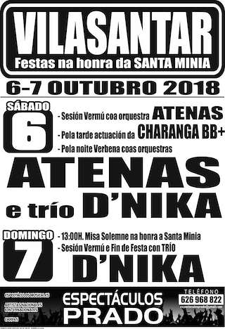Fechas, información, programa, cartel, imágenes, mapa y ubicación de Santa Minia  en  Vilasantar