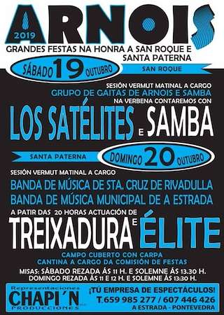 Fechas, información, programa, cartel, imágenes, mapa y ubicación de Santa Paterna de Arnois  en  A Estrada