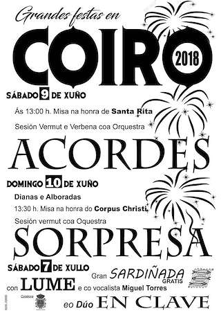 Fechas, información, programa, cartel, imágenes, mapa y ubicación de Santa Rita y Corpus Christi de Coiro (2024)  en  Laracha