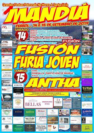 Fechas, información, programa, cartel, imágenes, mapa y ubicación de Santa Uxía de Mandiá  en  Ferrol
