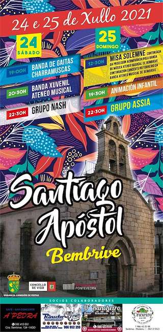 Fechas, información, programa, cartel, imágenes, mapa y ubicación de Santiago Apóstol de Bembrive (2024)  en  Vigo