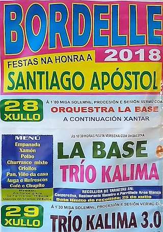 Fechas, información, programa, cartel, imágenes, mapa y ubicación de Santiago Apóstol de Bordelle  en  Vilalba