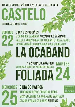Fechas, información, programa, cartel, imágenes, mapa y ubicación de Santiago Apóstol de Castelo  en  Culleredo