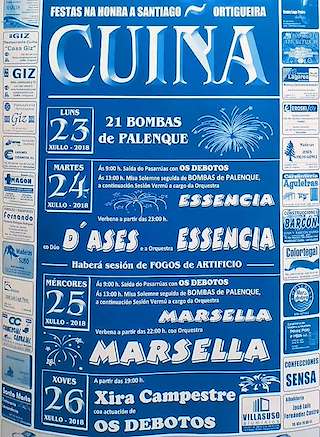 Fechas, información, programa, cartel, imágenes, mapa y ubicación de Santiago Apóstol de Cuíña  (2024)  en  Ortigueira