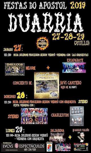 Fechas, información, programa, cartel, imágenes, mapa y ubicación de Santiago Apóstol de Duarría  en  Castro de Rei