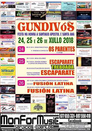 Fechas, información, programa, cartel, imágenes, mapa y ubicación de Santiago Apóstol de Gundivós  en  Sober