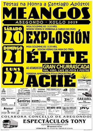 Fechas, información, programa, cartel, imágenes, mapa y ubicación de Santiago Apóstol de Meangos  en  Abegondo