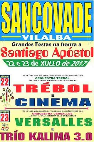 Fechas, información, programa, cartel, imágenes, mapa y ubicación de Santiago Apóstol de Sancovade (2024)  en  Vilalba